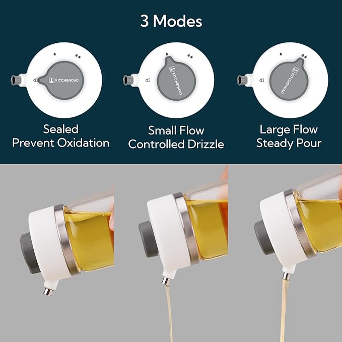 KITCHENDAO Precision Pour Glass Oil Dispenser 2-Piece Set - Image 2
