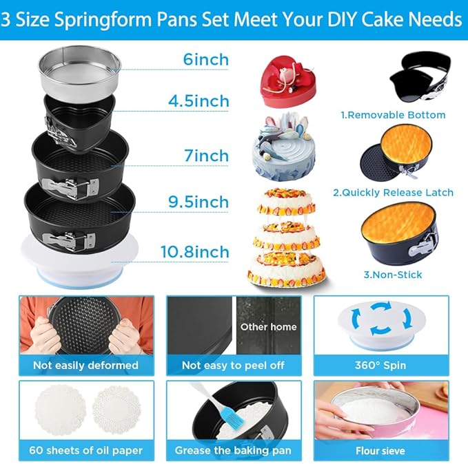 Cake Decorating Kit Cake Decorating Supplies, 66 Icing Piping Nozzles, Cake - Image 2
