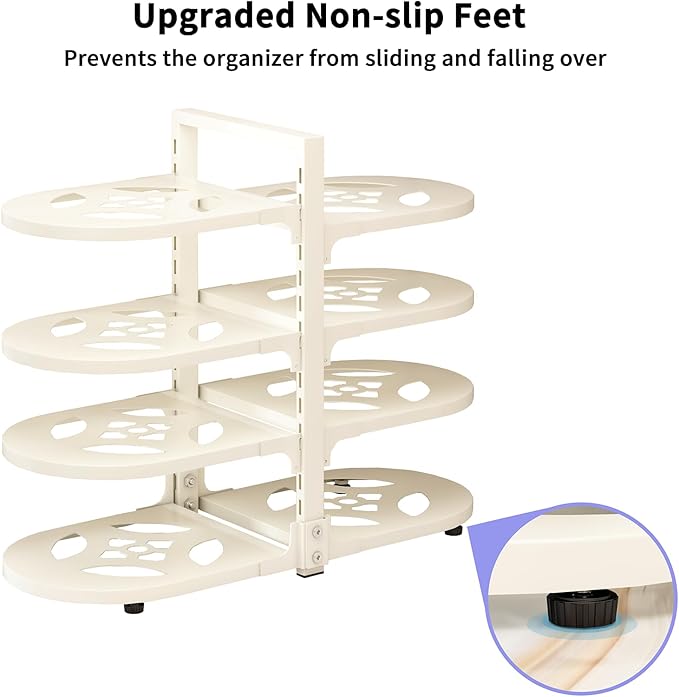 Adjustable Heavy Duty Pots and Pans Organizer Under Cabinet, 8-Tier Pot and Pan - Image 7