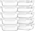 M MCIRCO 10-Pack 22 Oz Glass Meal Prep Containers by MMCIRCO