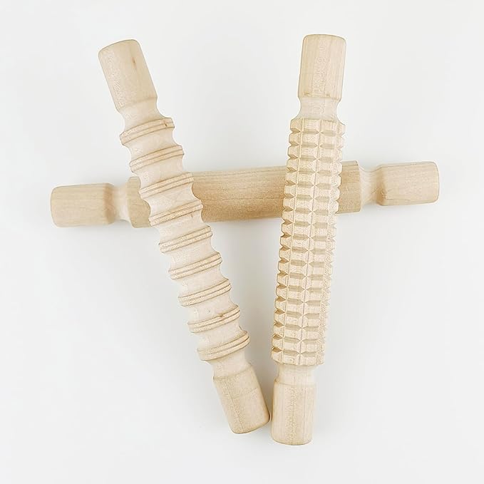 3 pcs 8 Inch Wood Rolling Pin, Arts and Crafts - Image 6