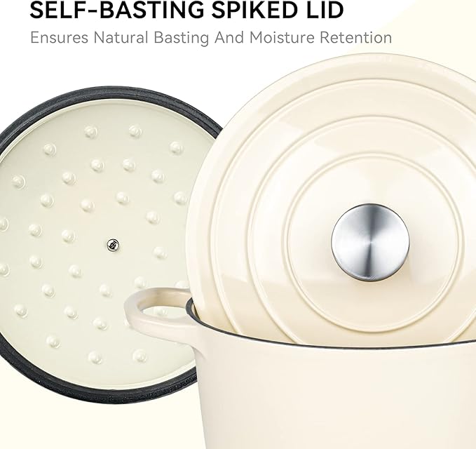 Miereirl 6 Quart Enameled Dutch Oven Pot - Image 5