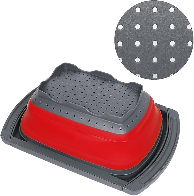 Qimh Colander Collapsible, Over The Sink Veggies/Fruit 6-Quart Strainers and - Image 5