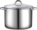 Cook N Home Stockpot with Lid, Basics Stainless Steel Soup Pot by CookNHome