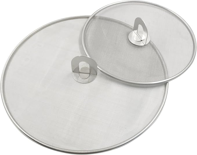 2Pcs 10" & 13" Stainless Steel Splatter Screen Splatter Guard, Ultra Fine Mesh - Image 3
