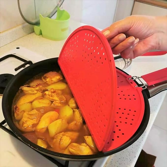 Foldable Silicone Splatter Screen, Bi-Fold Multifunction Shield - Image 5