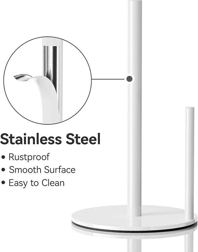 Paper Towel Holder Countertop, Stainless Steel, - Image 3