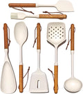 White Silicone Cooking Utensils Set, Kitchen Utensils Set 7 Pcs by Unknown