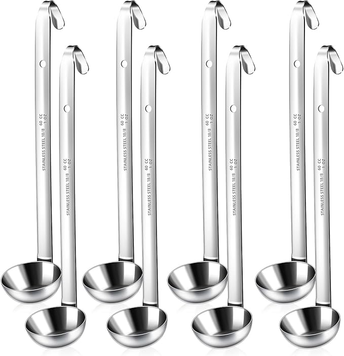 8 PCS Stainless Steel Ladle Soup Handle Ladle by LiveNaturallyLiveBarafat
