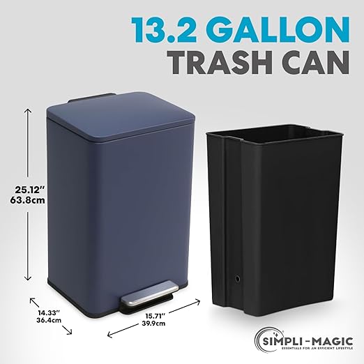 SIMPLI-Magic 50L / 13.2 Gallon Kitchen Trash Can - Image 3
