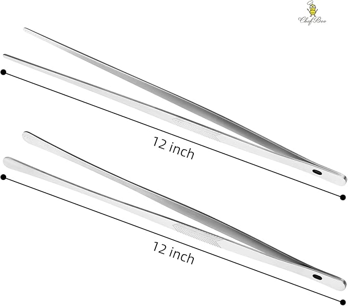 ChefBee Kitchen Cooking Tongs Tweezers - Image 2