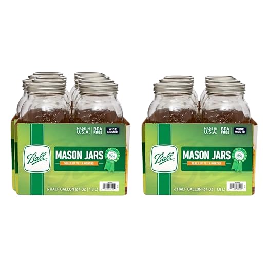 Ball Wide Mouth Half Gallon 64 Oz Jars by BallJar