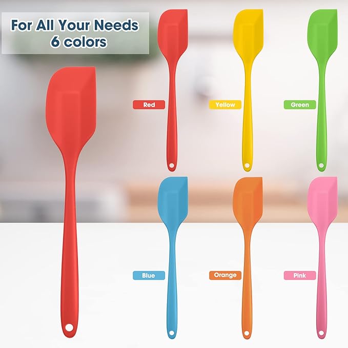 Irenare 24 Pcs Mini Silicone Spatulas Bulk 8.3 Inch Heat Resistant Scrapers - Image 3