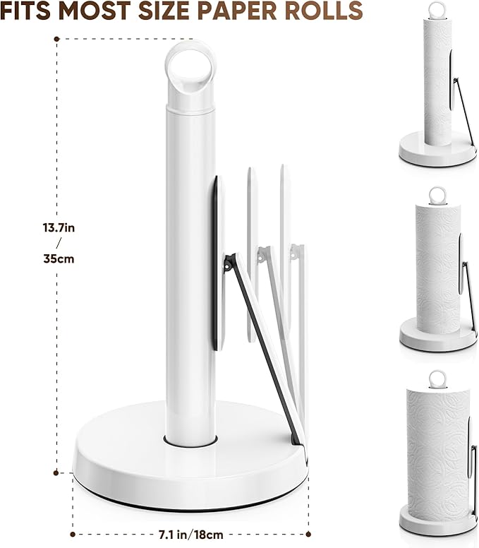 theaoo Heavy-Duty Stainless Steel Paper Towel Holder - Image 2