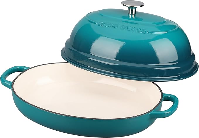 EDGING CASTING Enameled Oval Cast Iron Dutch Oven Pot - Image 4