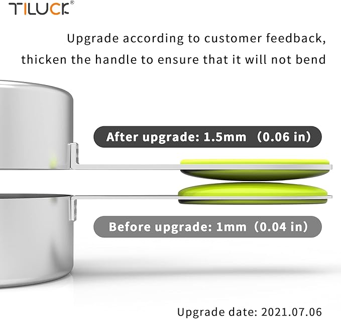 TILUCK magnetic measuring spoons set and measuring cups, stainless steel - Image 3