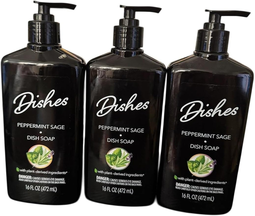 3 Pack Dishes Peppermint Sage Dish Soap eco friendly product
