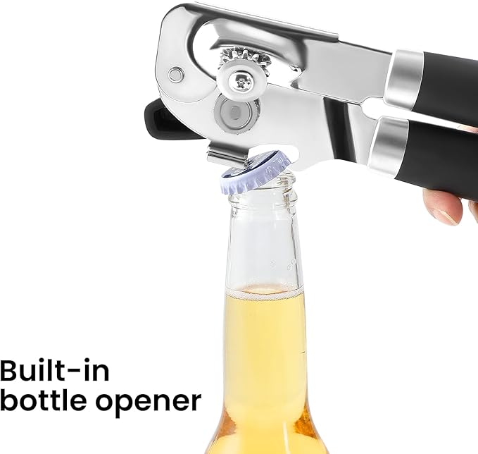 Manual Can Opener with Magnet Lid Lifter, Heavy Duty Handheld Tin Opener and - Image 4
