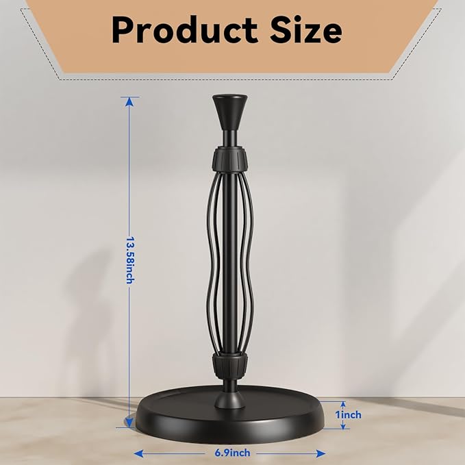 Countertop Paper Towel Holder, Premium Stainless Steel Kitchen Roll Holder - Image 7
