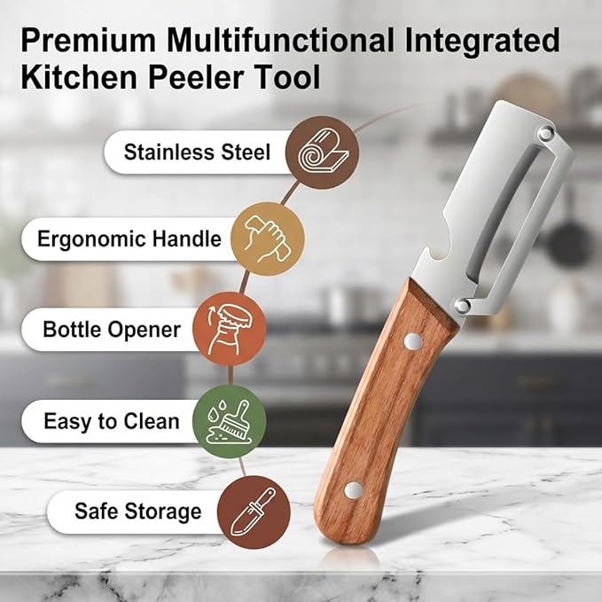 2 Pack Multifunctional Vegetable Peeler, 2-in-1 Kitchen Peeler - Image 5