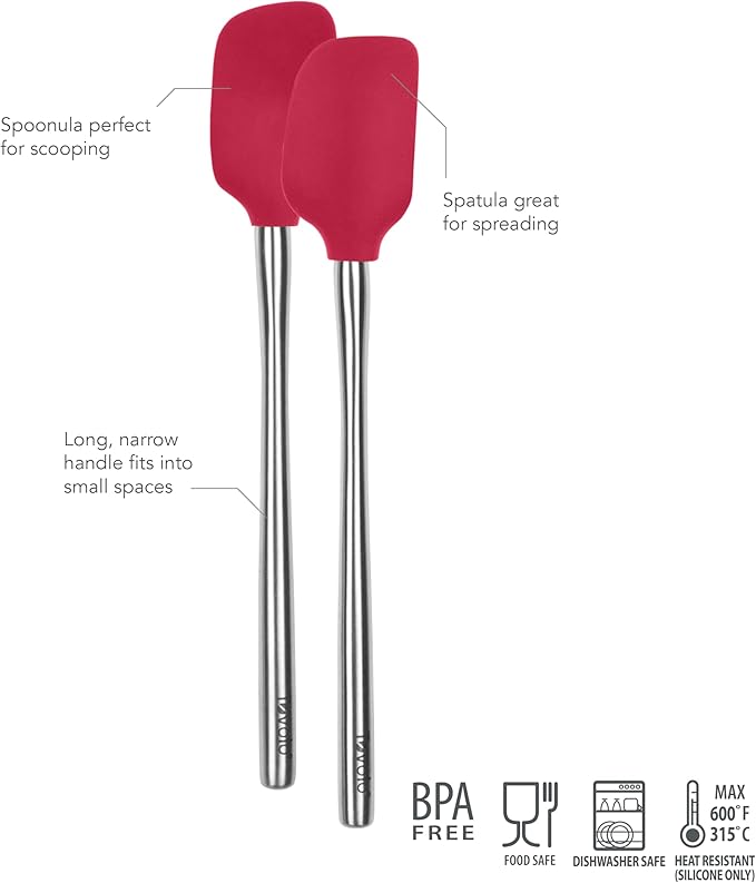 Tovolo Flex Core Mini Silicone Spatula Spoonula Set of 2 - Image 3
