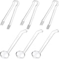 6 Pieces Plastic Serving Utensils Set Including 3 Pcs 1 oz Small Ladle and 3 by Domensi