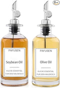 Pafusen 2 Pack Olive Oil Dispenser Bottle, 12 oz Oil Bottles by Pafusen