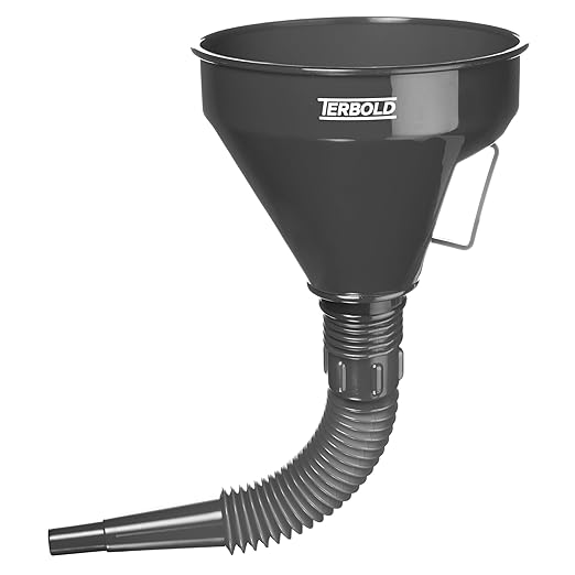 Automotive Flex Funnel with Hose | Wide Mouth Flexible Oil Funnel by Terbold