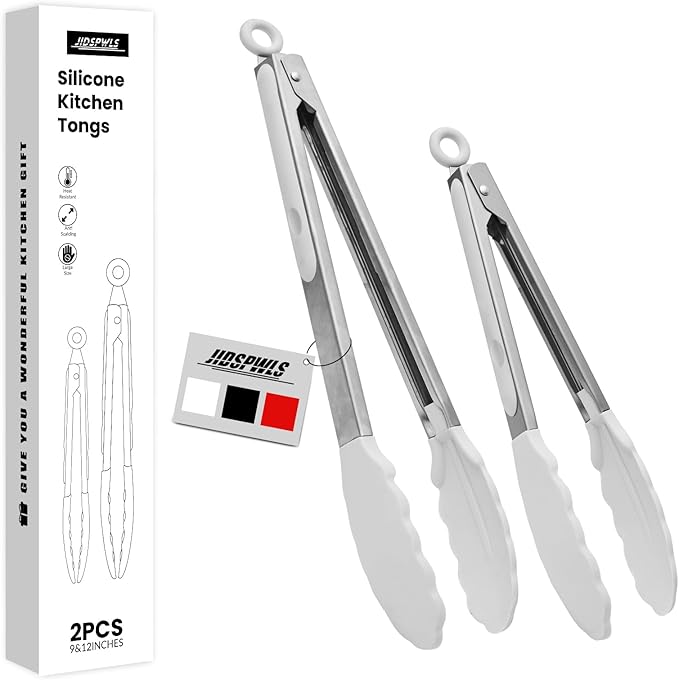 Premium Stainless Steel Heat Resistant Kitchen Tongs by JIDSPWLS-USStrore