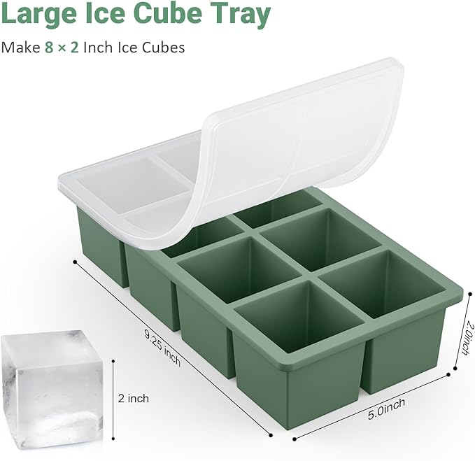 Large Ice Cube Trays for Whiskey: GGOW Big Silicone Ice Cube Trays - Image 5