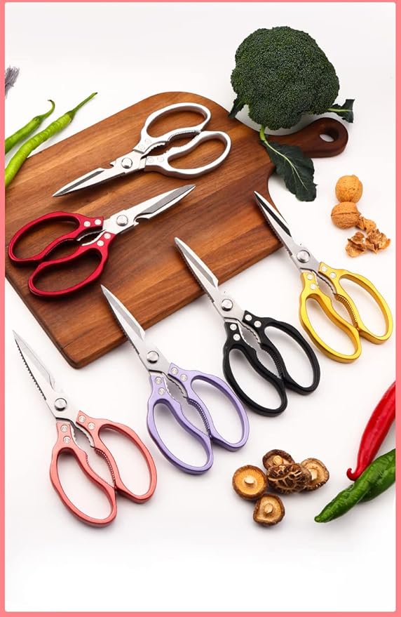 AWinjoy Heavy Duty Sharp Kitchen Scissors, Dishwasher Safe, Cooking Shears - Image 6