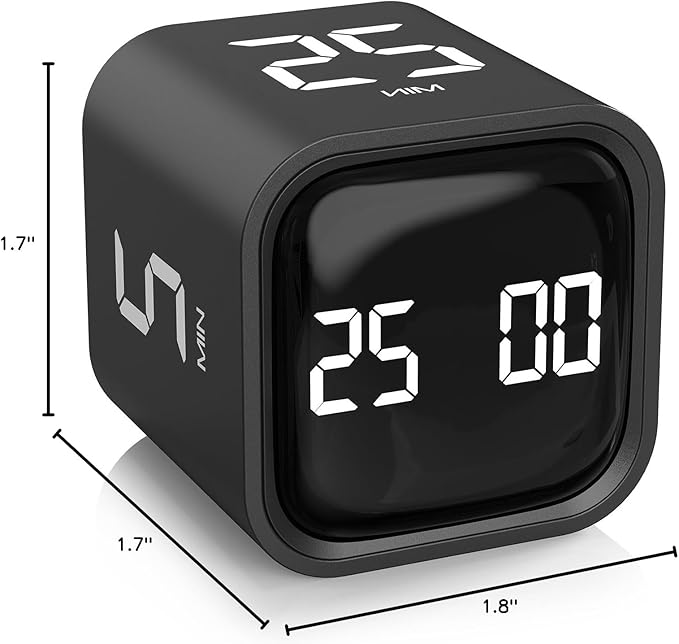 Rotating Pomodoro Timer 5, 10 50 Minutes Preset, Desk Productivity Flip Timer - Image 10