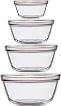 Anchor Hocking 4 Piece Glass Mixing Bowls Set – Durable, and Dishwasher Safe – by AnchorHocking