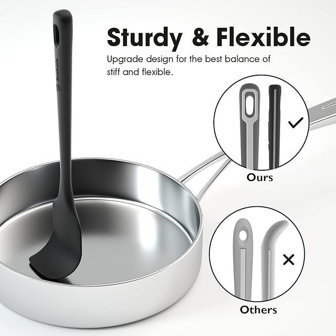 ChefAide 4 Pieces Silicone Spatula Set, Food Grade Rubber Spatula, Upgrade - Image 3