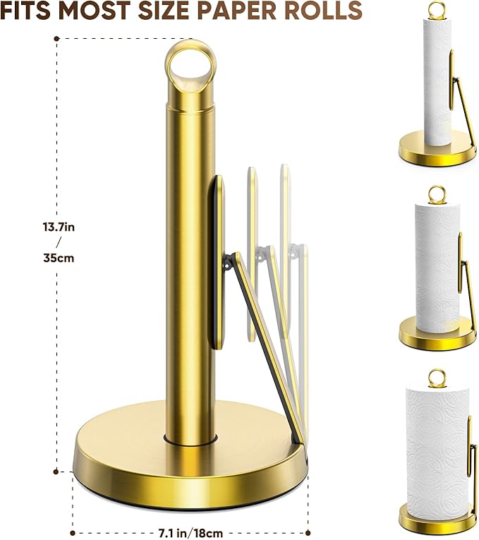 theaoo Heavy-Duty Stainless Steel Paper Towel Holder - Image 3