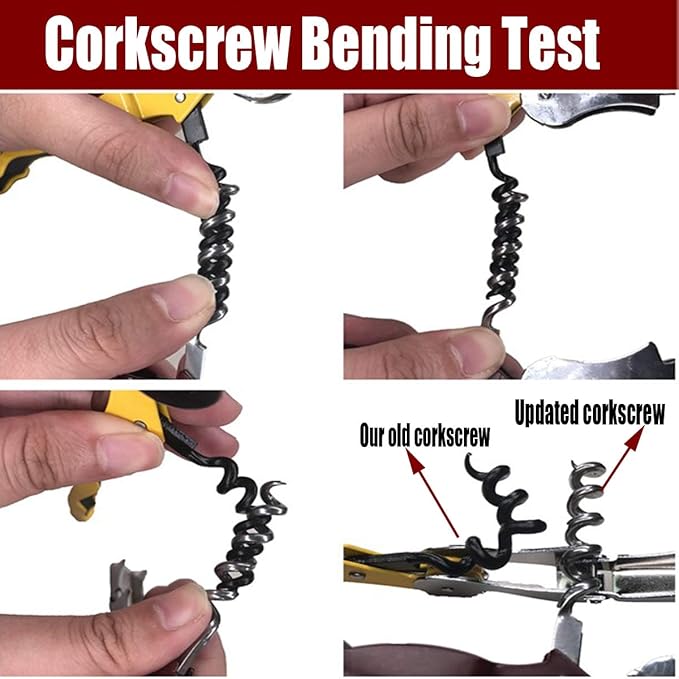 Professional Waiter Corkscrew Wine Openers Set, Heavy Duty Stainless Steel - Image 5