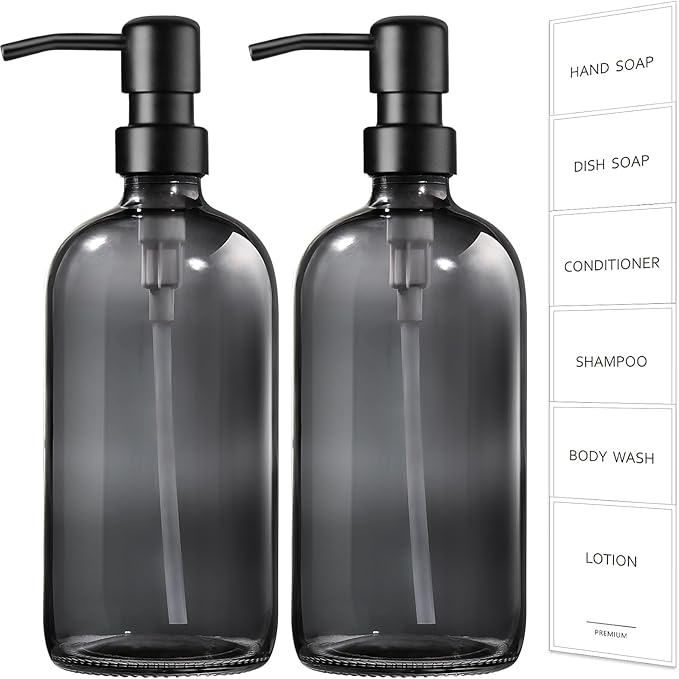 GMISUN Black Soap Dispenser, 2 Pack Hand Soap Dispensers by GMISUN