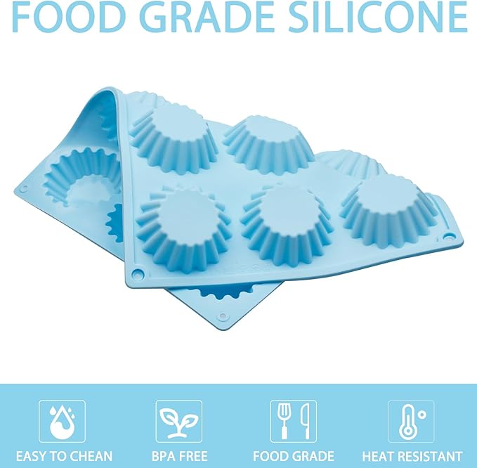 Silicone Peanut Butter Cup Molds, 3 Pack, 12-Cavity Non-stick Candy Chocolate - Image 8