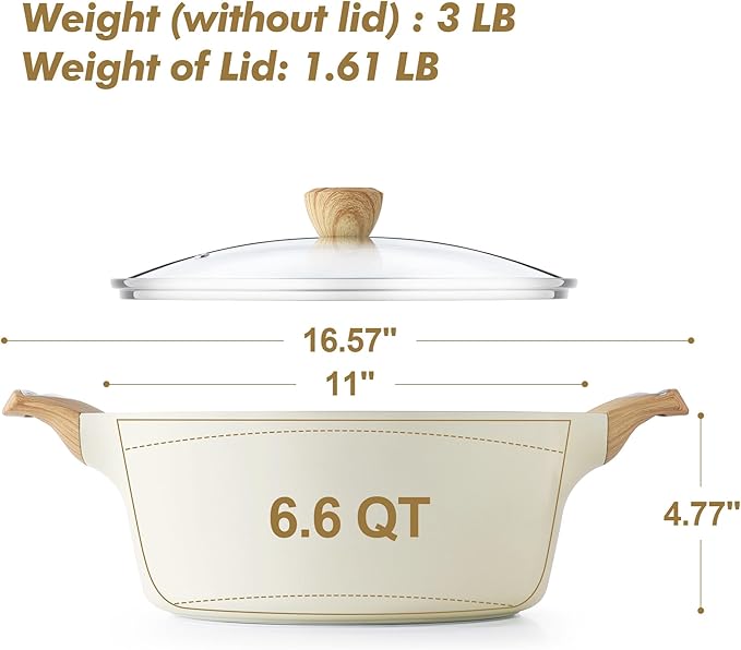SENSARTE Ceramic Nonstick Stock Pot - Image 6
