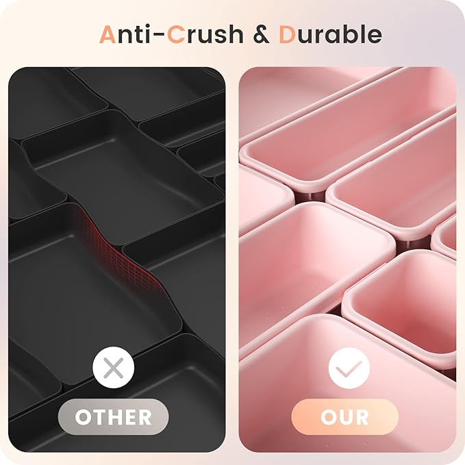 A-LuGei【【5 Size】 Tool Box Organizer Tray Divider Set, 【Pink】 Desk - Image 5