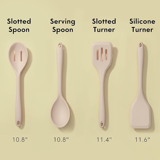 Non-Toxic Platinum Silicone Kitchen Utensil Set of 4 – Non-Scratch Cooking - Image 7