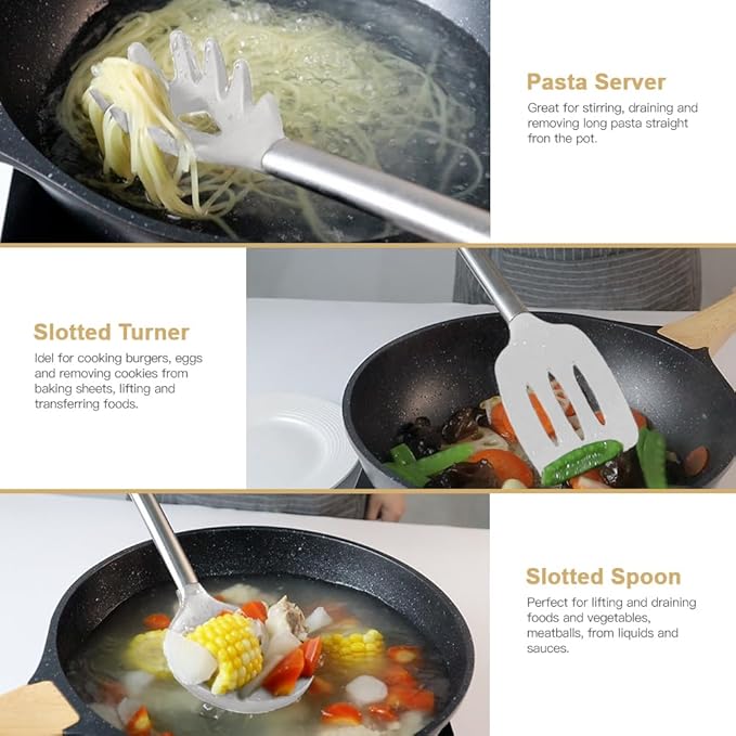 Kitchen Utensil Set-Silicone Cooking Utensils-33 Kitchen Gadgets & Spoons - Image 7
