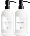 Vine Creations White Glass Soap Dispenser, 2 Pack Kitchen Soap Dispenser Set by VineCreations