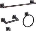 Bathroom Hardware Set 4 Pieces, Oil Rubbed Bronze Towel Bar Set Stainless Steel by bluebyrne