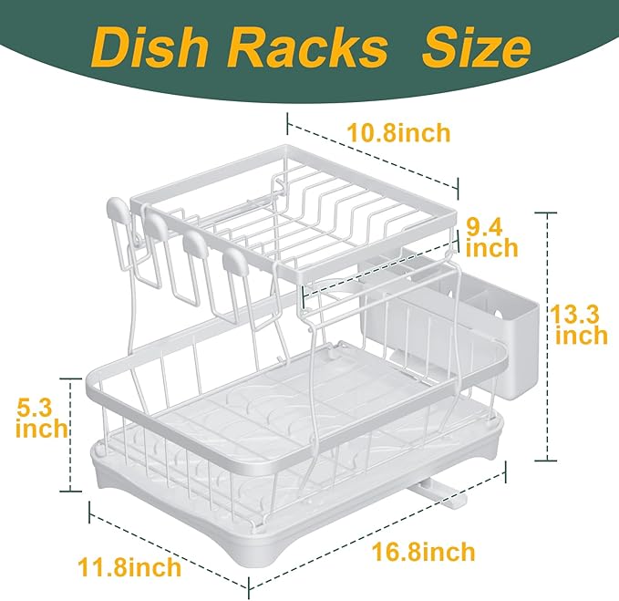 LIYI Dish Drying Rack, Large Dish Rack - Image 3