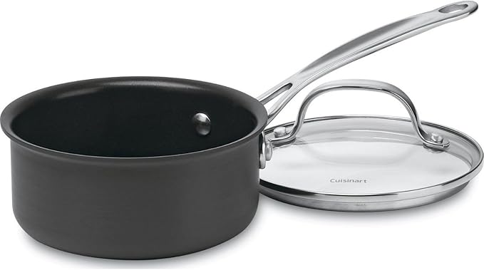 Cuisinart 1-Quart Saucepan, Chef's Classic Nonstick Hard Anodized Saucepan by Cuisinart