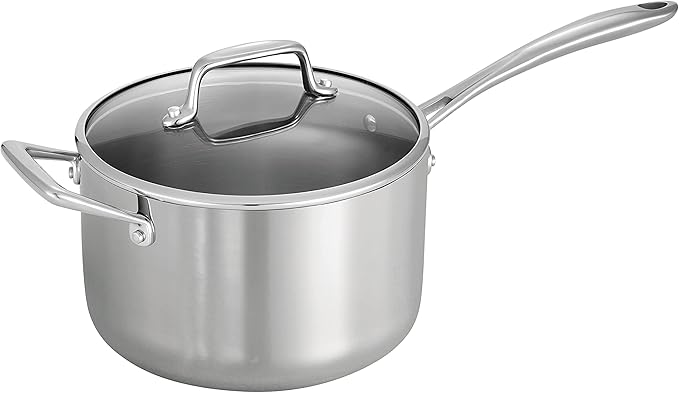 Tramontina Tri-Ply Clad Stainless Steel 4-Quart Sauce Pan by Tramontina