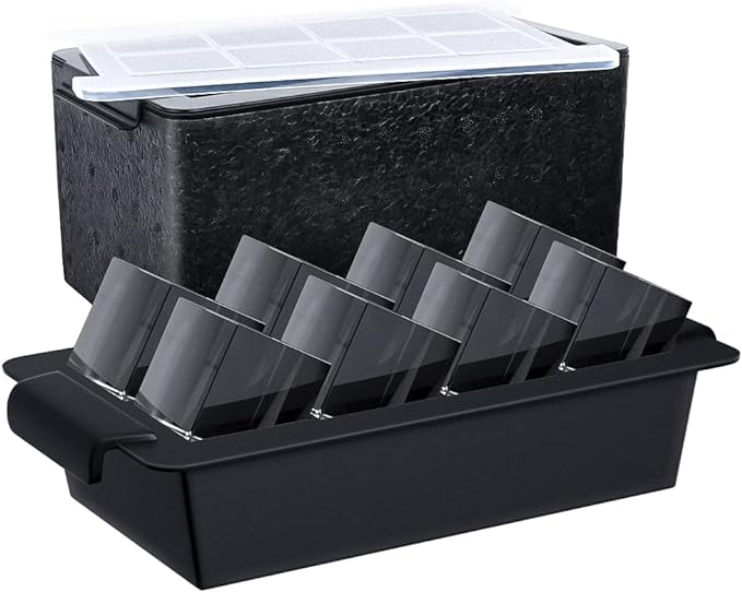 TINANA Upgrade 2 Inch Clear Ice Cube Tray Make 8 Large Square Crystal Clear Ice by TINANA