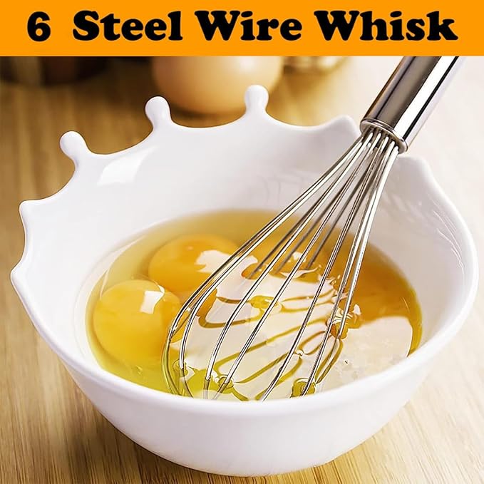 Polly Online Stainless Steel Whisk Set, 3 Packs Balloon Whisk - Image 4