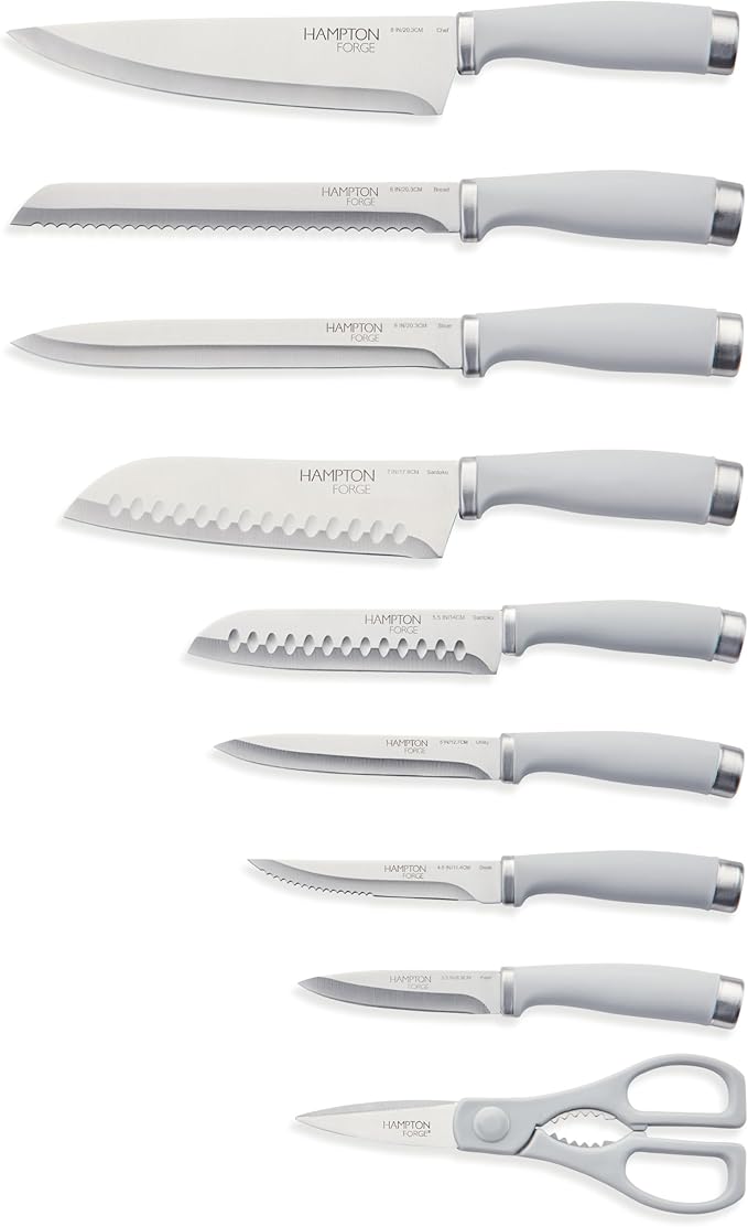 Hampton Forge Epicure Cool 15Pc Block Set, 6.70 LB, Taupe/Grey - Image 2